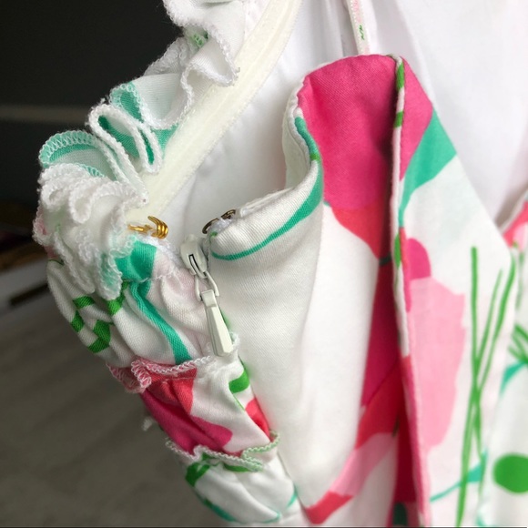 Lilly Pulitzer strapless ruffle shift dress, size 6 - Picture 6 of 12